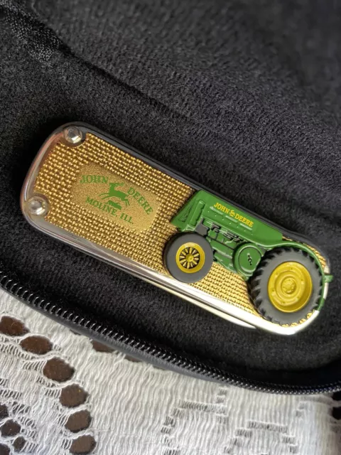 John Deere 1937 Model AO Orchard Tractor Franklin Mint Collector Knife (B11yw02)