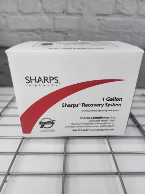 Sharps Recovery System - 1 Gallon Syringe Disposal Containers New In Box (11000)
