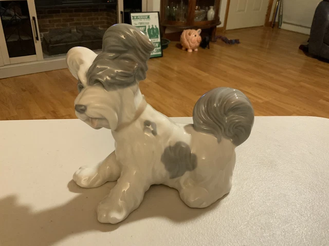 Lladro Skye Terrier Puppy Dog 6" Tall Porcelain Figurine #4643 Retired 1985 Mint