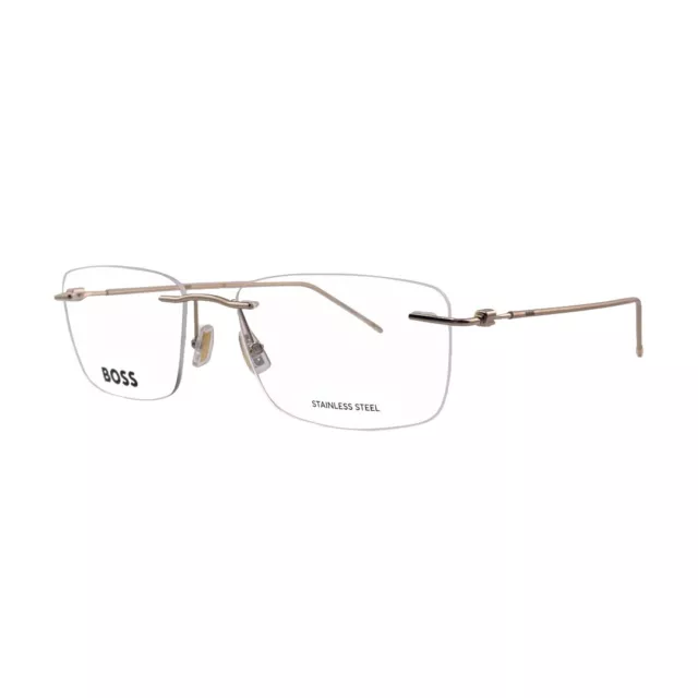 BOSS BY HUGO BOSS 1421 Gold Rimless Eyeglasses Frames 57mm 18mm 145mm ...