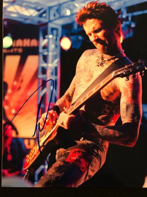 Buckcherry Autographed 8x10 Photo Signed Josh Todd Playing Guitar Bones Tv Show