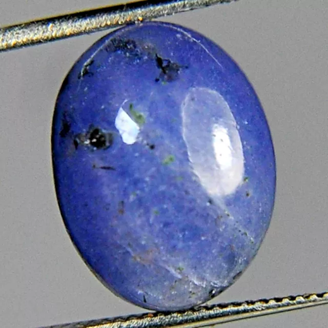 Tanzanite Bleue 12.60Ct Naturel non Chauffé 12x15mm Ovale Cabochon Gemme