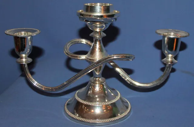 Vintage Ornate Metal Candle Holder Candelabra