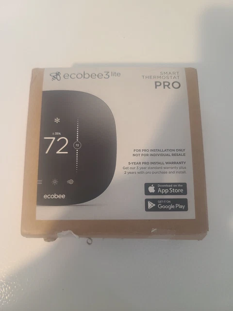 Ecobee 3 Lite PRO Smart Thermostat (EB-STATE3LTPB-01) Open Box* Never Used