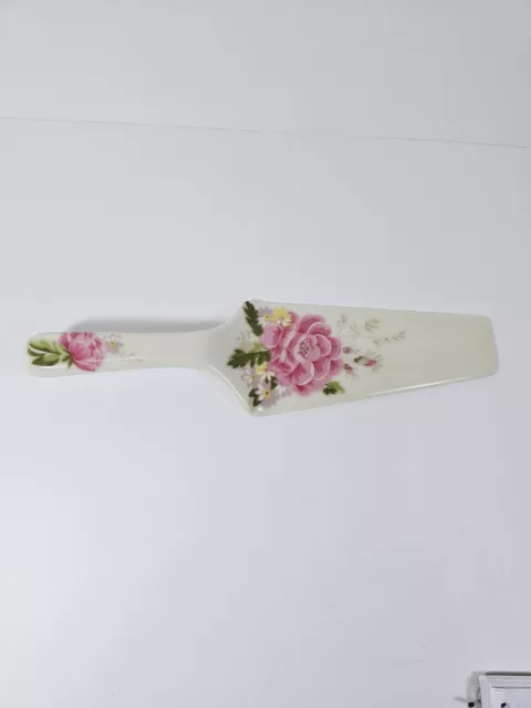 Andrea by Sadek Floral Print Porcelain Ceramic Cake Pie Pastry Server