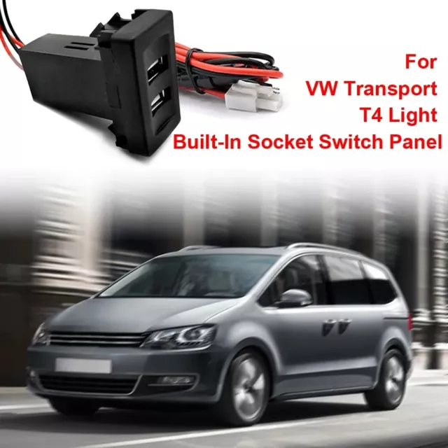 For VW T4 Transporter Oem Style USB Charger Dash Blank Switch Twin Dual