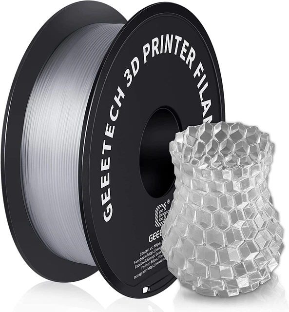 Geeetech PETG Filament 1.75mm, 1 KG Spool, Transparent Clear