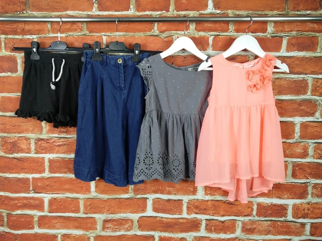 Girls Bundle Age 5-6 Years Next H&M Shorts Culottes Tops Dress Party Kids 116Cm