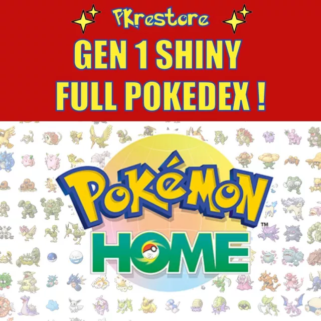 Pokemon Home 957 Gen 1-7 SHINY Living Full Complete Pokedex Rare