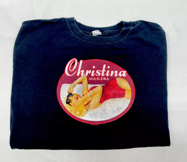 Christina Aguilera 2007 Back to Basics Tour Concert T-Shirt Men XL  2 Sided