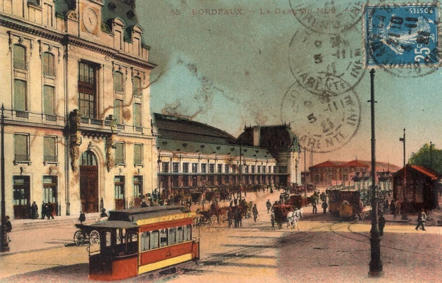 *6103 cpa Bordeaux - La Gare du Midi