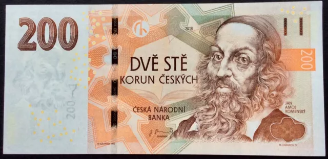 Czech Republic 200  Korun,2018,P-19,UNC