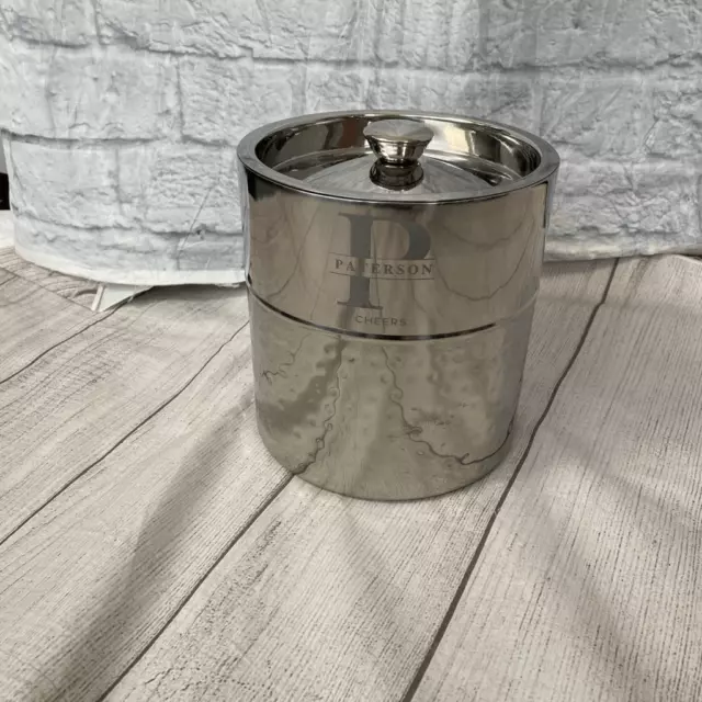 Stainless steel ice bucket with lid 7x7