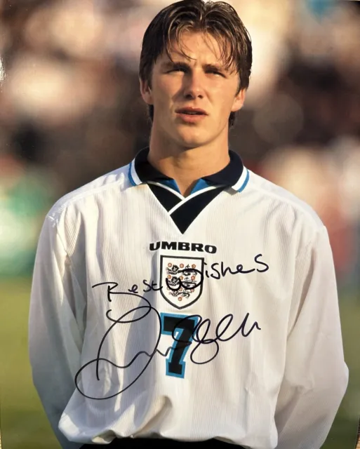 David Beckham Signed England 1996 Debut Photo 10x8 Certificate Of  Authenticity
