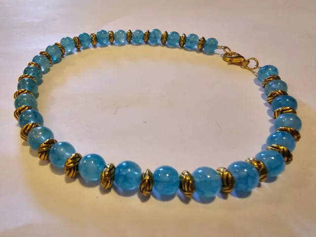 Cloudy Blue Anklet