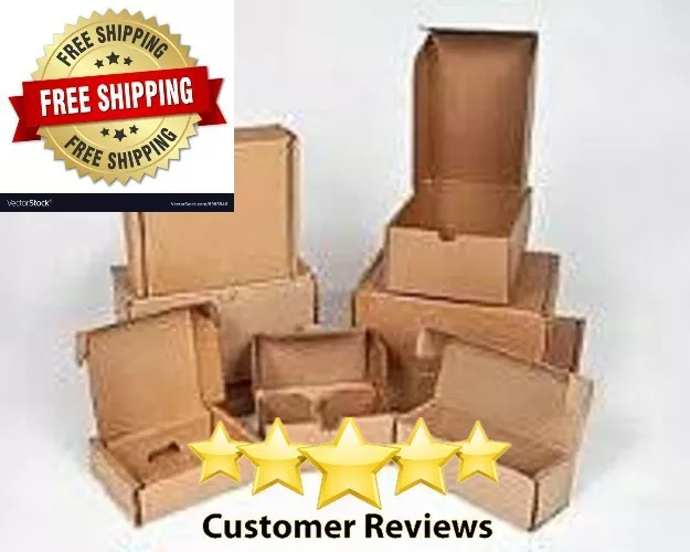 8" x 8" x 8" (50) Kraft Corrugated Shipping Mailers Wholesale Boxes Many Sizes