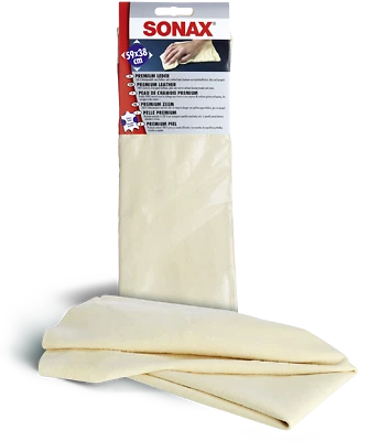 SONAX PremiumLeder - Ledertuch Naturleder Autoleder 59 x 38cm