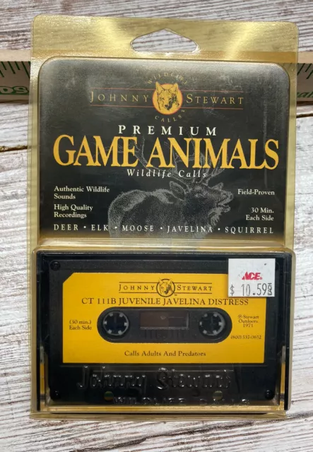 Johnny Stewart Premium Game Animal Wildlife Calls Cassette Deer Elk Moose Etc