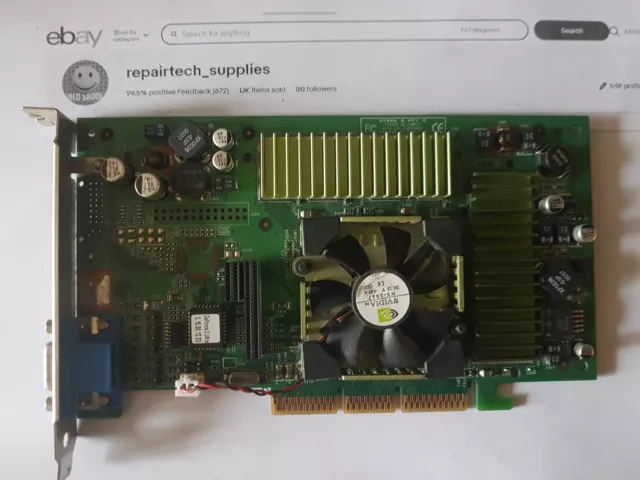 Elsa Gladiac nVidia GeForce 2 Ultra 64MB AGP Vertex M1 VGA Retro Vintage Rare