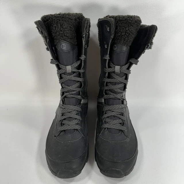 MERRELL AURORA TALL Ice Womens Size 9 Winter Boots Black 11 Tall Waterproof 67.99 PicClick