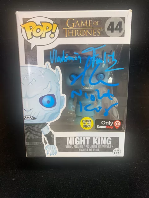 Vladimir Furdik/Richard Brake Signed Funko Pop Game of Thrones Night King BAS D2