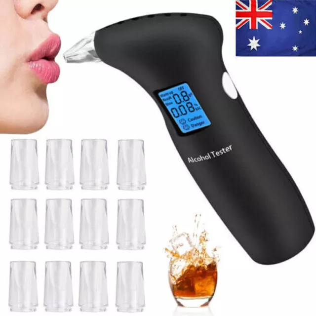 Police Digital Breath Alcohol Analyzer Tester LCD Breathalyzer Test Detector