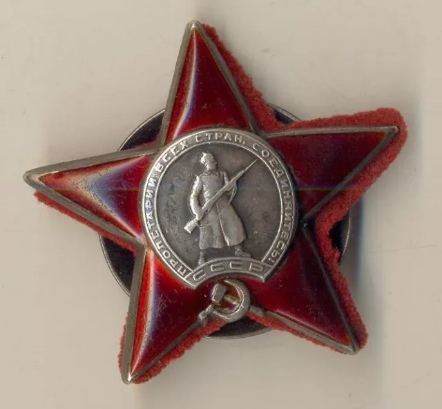 Soviet Banner Medal order Badge Red Star PYATKA Kill 8 Germans   (1131)