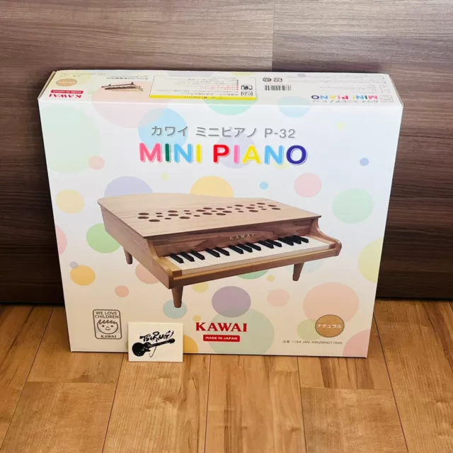 KAWAI Mini Piano Musical Instrument Toy P-32 1164 Natural toy Japan New