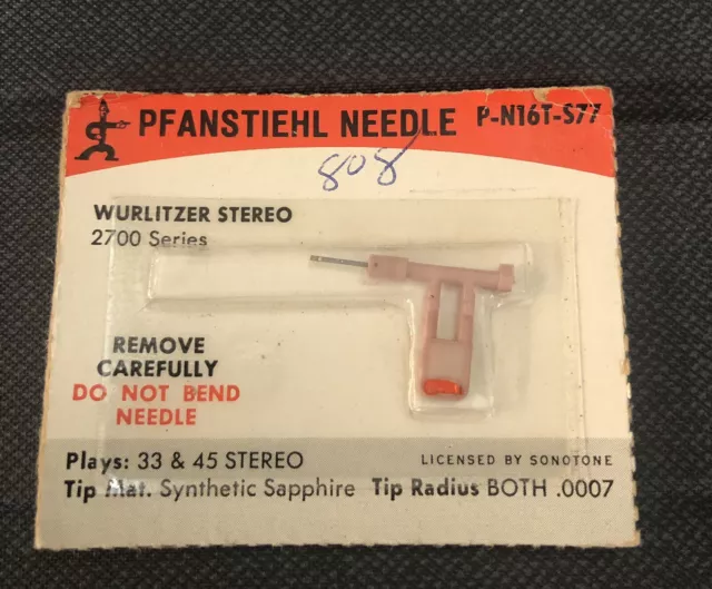 Pfanstiehl Needles Wurlitzer Stereo 2700 Series P-N16T-S77
