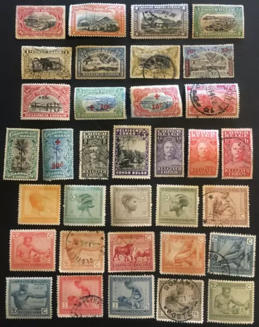 Belgish Congo Collection Of Old Stamps Lot 1