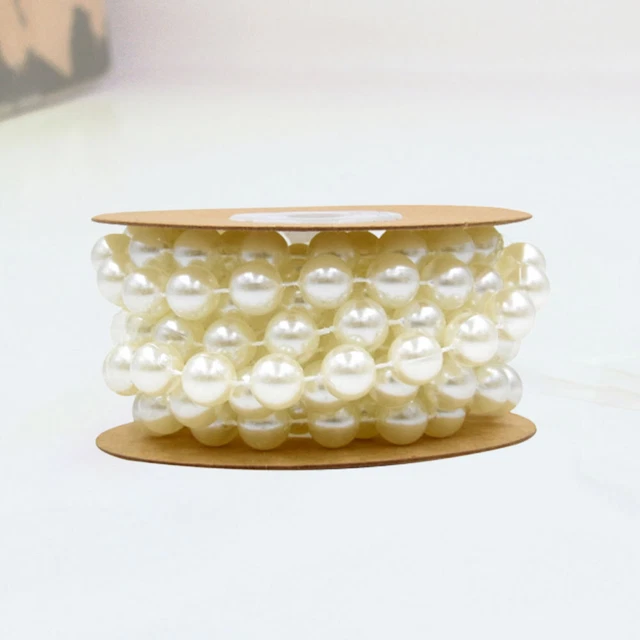 10 MM White Pearl Beads Chain Pearl Bead Chain String Beads Jewelry