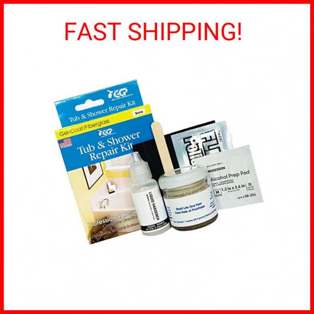 Gel-Coat Products 58-204 Tub and Shower Repair Kit, Bone