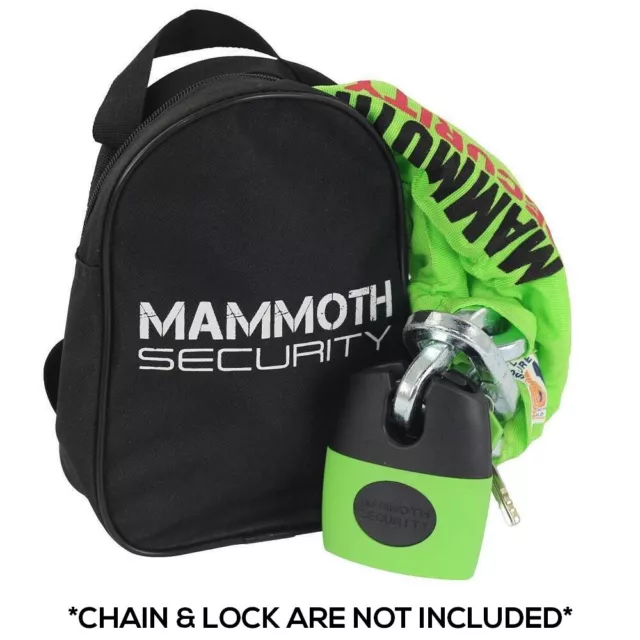 Mammoth Motorcycle Motorbike Locks Chain Pouch Carry Bag Security Storage Bag