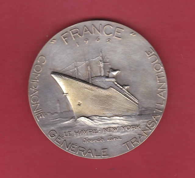 Médaille Inauguration Paquebot L'Atlantique 1931 - Bronze Par Bazor - 68 Mm - TBE