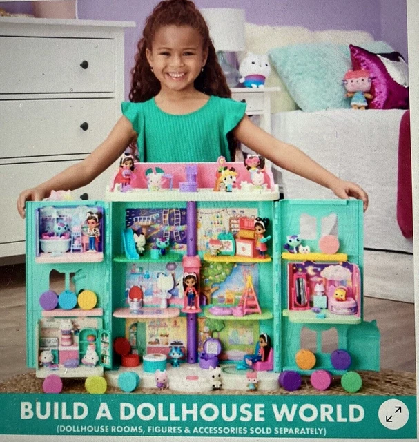 DREAMWORKS GABBY'S DOLLHOUSE, Gabbys Treehouse, 2x Gabbys Deluxe Rooms