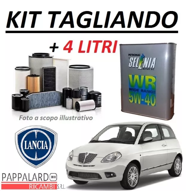 KIT FILTRI TAGLIANDO+OLIO Selenia 5W40 Lancia Ypsilon 1.3 Multijet