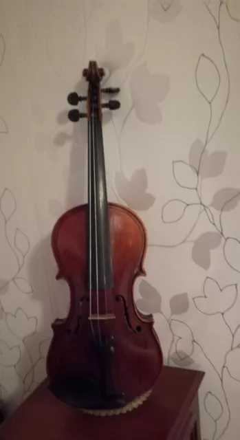 200Jahre Alte Geige Antike Violine 4/4 spielbereit mit Zettel