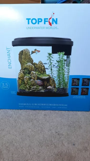 Top Fin Enchant Fish Tank Aquarium- 3.5 gal