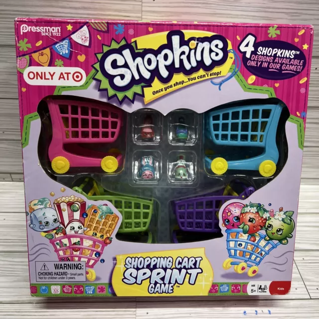 NEW ~ Shopkins Shopping Cart Sprint Game 2015 Pressman ~  Target Exclusive