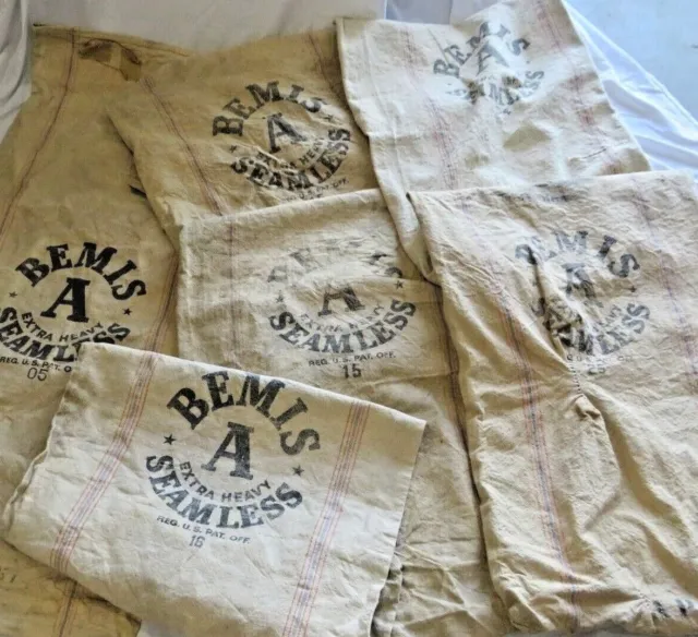 Bemis A Extra Heavy Seamless Vintage Cotton Feed Or Seed Sack