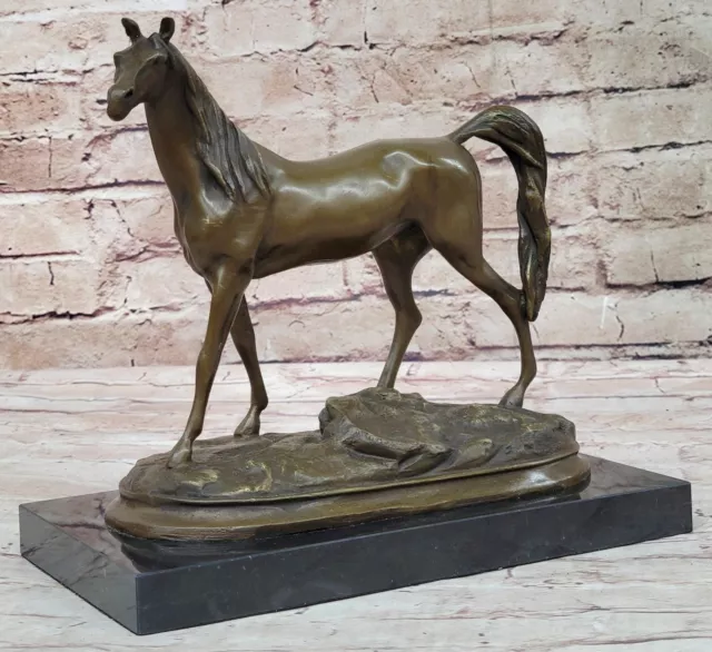 Hot Cast Bronze Show Horse Thoroughbred Equestrian Collector Sculpture Original 3