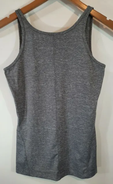Lululemon Womens Size 4? Back At It Again Tank Top Heather Gray Low Open Back