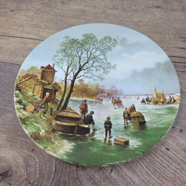 AJL Giftware Landscape In Winter Plate Decorative Display Rare Collectable