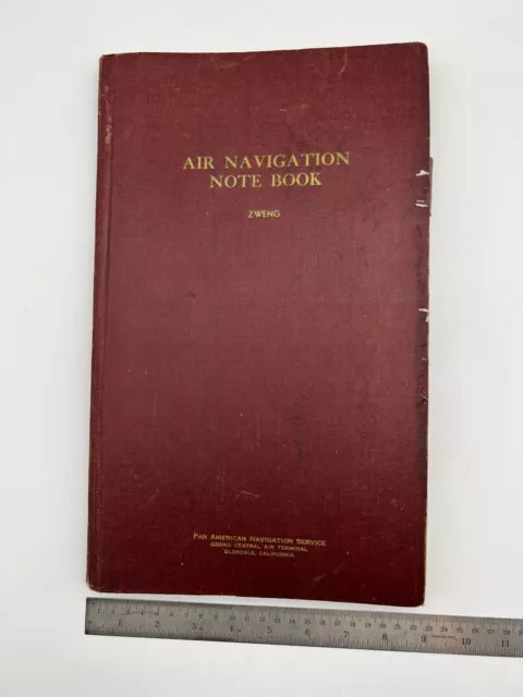 WWII Air Navigation Note Book Zweng Pan American Weems System Naval USAAF