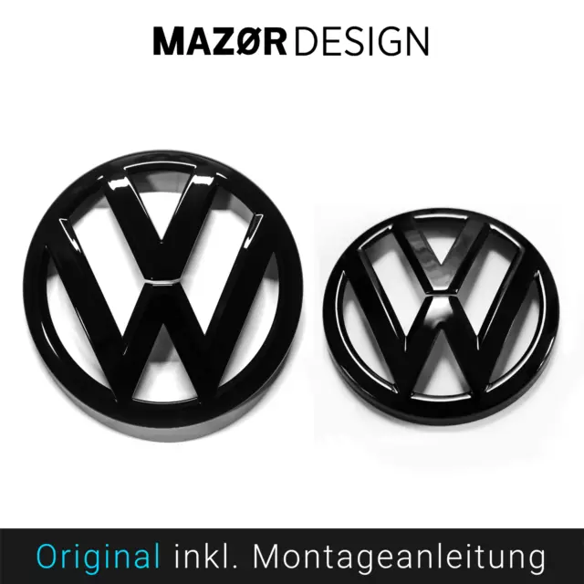 VW Golf 7 VII Facelift Front Vorne Emblem Schwarz Zeichen GTI GTD R ACC  foliert
