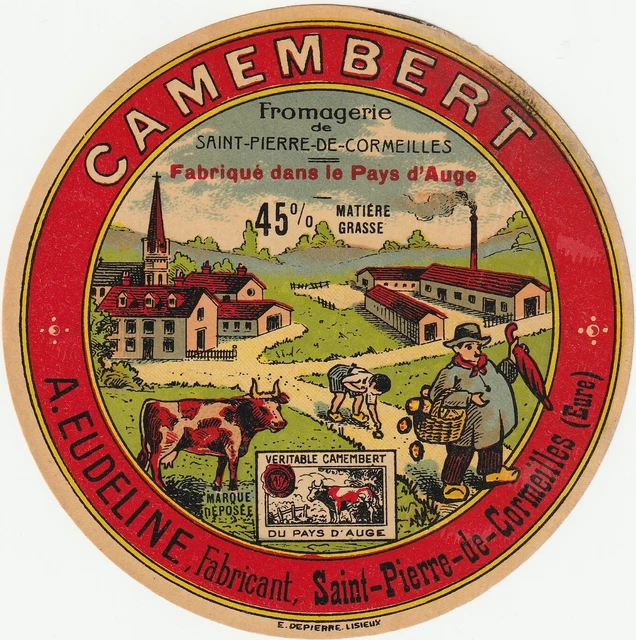 Etiquette De Fromage, Camembert A Eudeline - Saint Pierre De Cormeilles - Eure