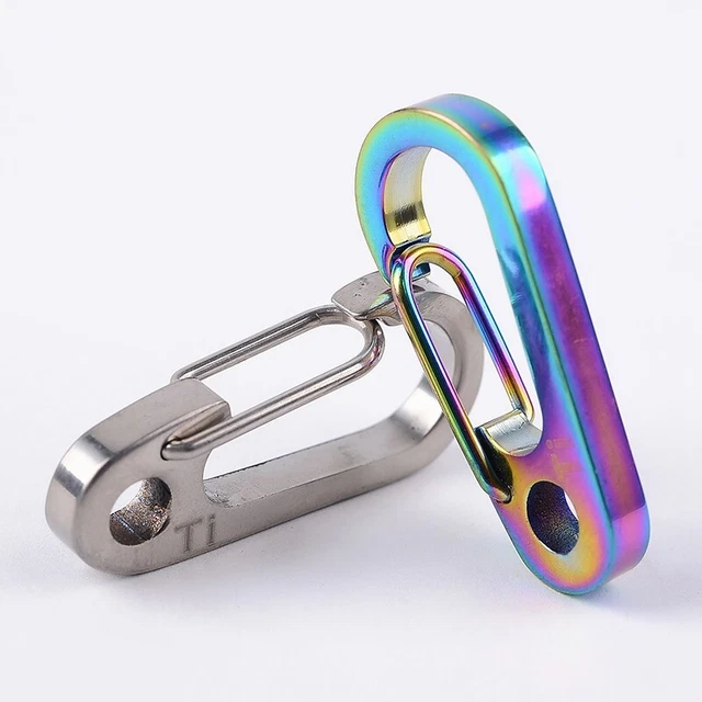 Porte-clés en alliage de titane résistant à la corrosion clip pour aventures