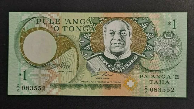 1995 Tonga 1 Paanga Pick# 31 -Nice Crisp UNC Collector Banknote! -d5430txh