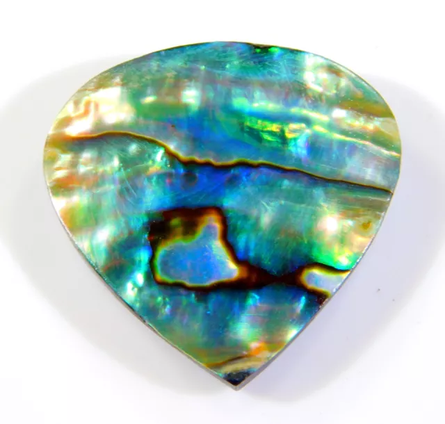 39 CT 100% Naturel Arc-en-Ciel Feu Abalone Coque Poire Cabochon Gemme Ch =3 33