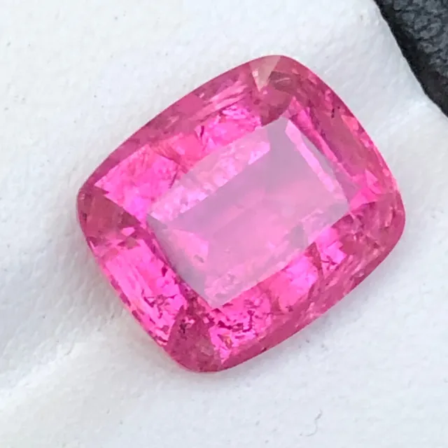 5.2 Ct Natural Faceted Cut Hot Pink Tourmaline Loose Gemstone From Afghanistan